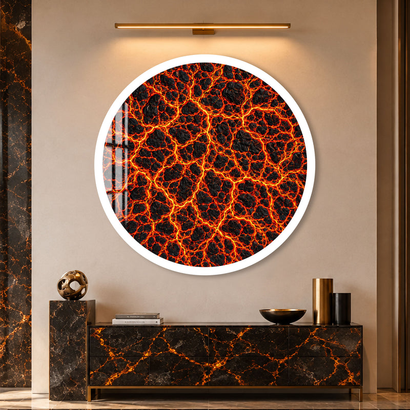 Molten Lava Veins with white frame