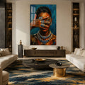 Artronauts Glass Print Sapphire Gaze Glass Wall Art