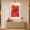 Kusama Floral Reverie with white frame