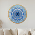 Crystal Mandala Blue Eye with gold frame