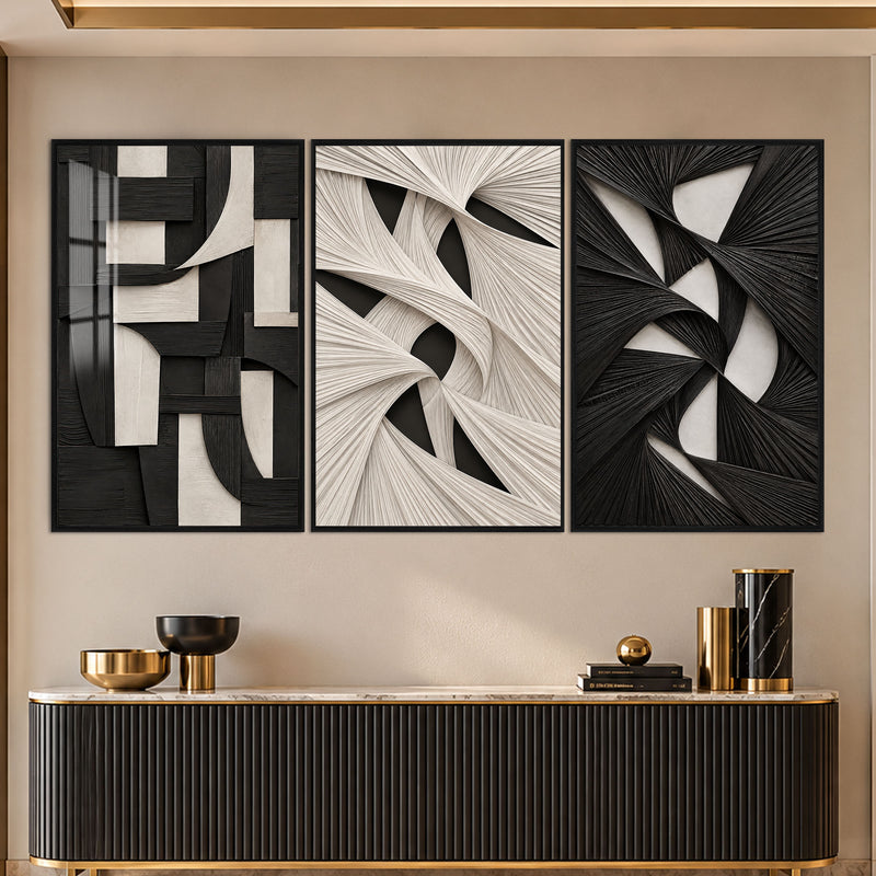 Monochrome Abstract with black frame