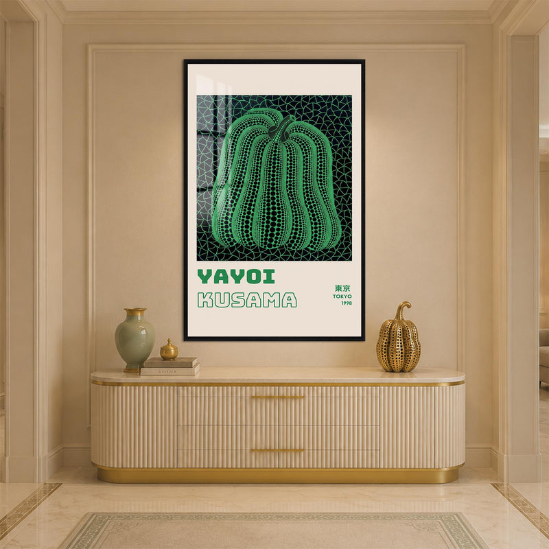 Emerald Kusama Pumpkin with black frame