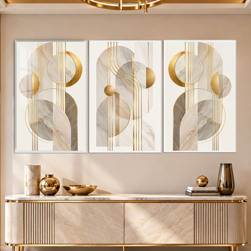 Golden Marble Harmony II with white frame