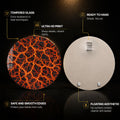 Molten Lava Veins — tempered glass, ultra HD print, ready to hang