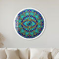 Jewelled Circle Lattice Eye with white frame