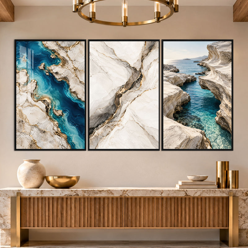 Coastal Marble with black frame