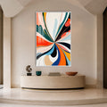 Artronauts Glass Print 12x18 cm | 4.7"x7.1" / White Radiant Colour Burst Glass Wall Art