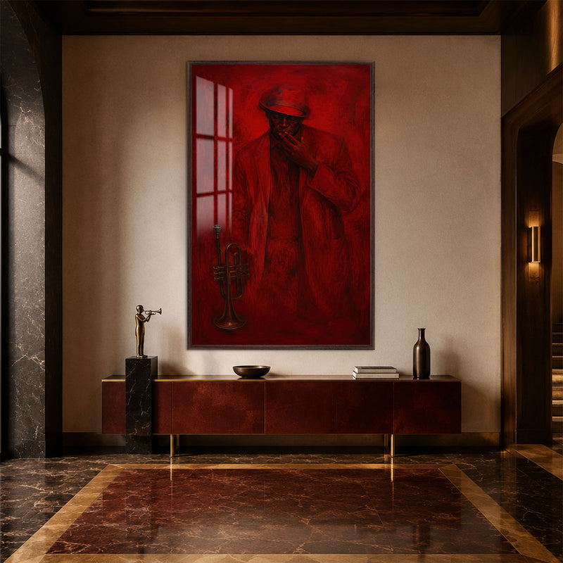Crimson Jazz with walnut frame