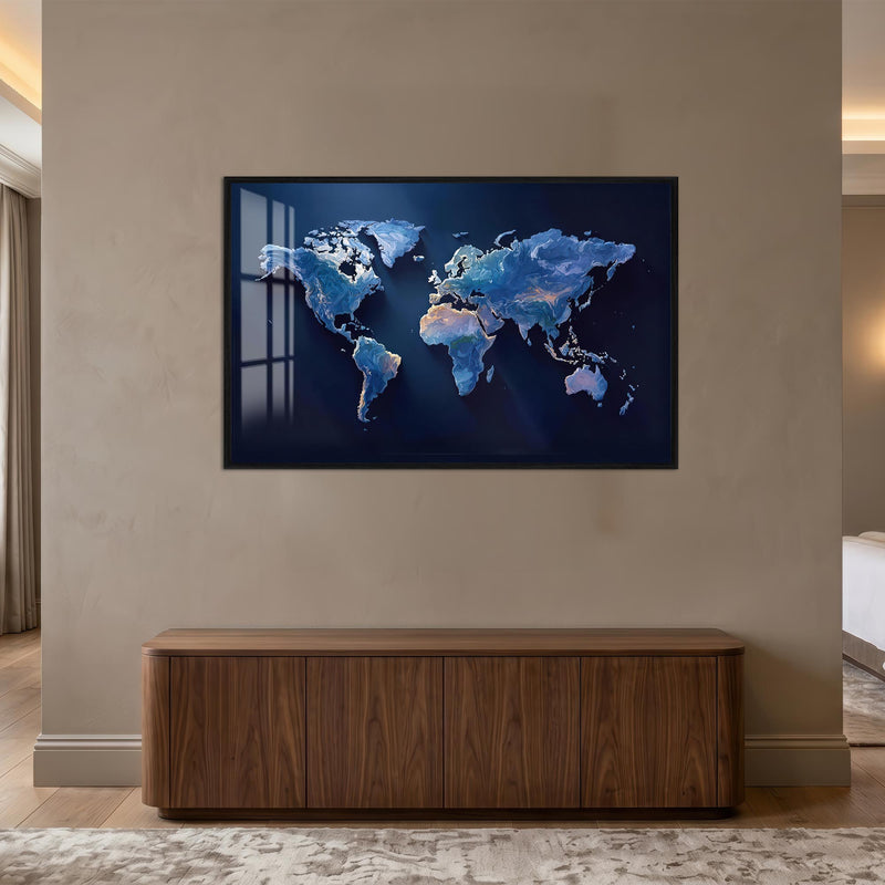 Midnight World Map lifestyle view