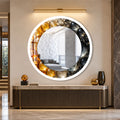 Amber Eclipse Bubbles with white frame
