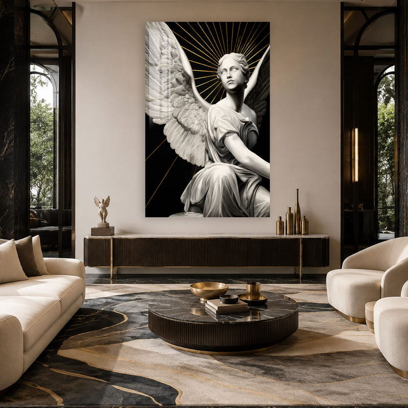Artronauts Glass Print Radiant Angel Glass Wall Art
