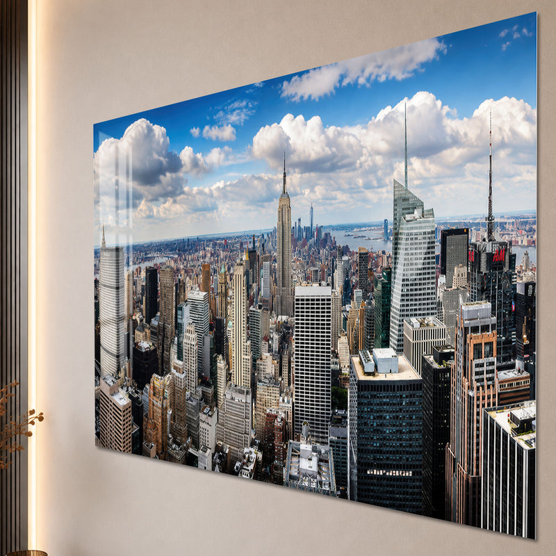 Manhattan Skyline Panorama close-up angled detail