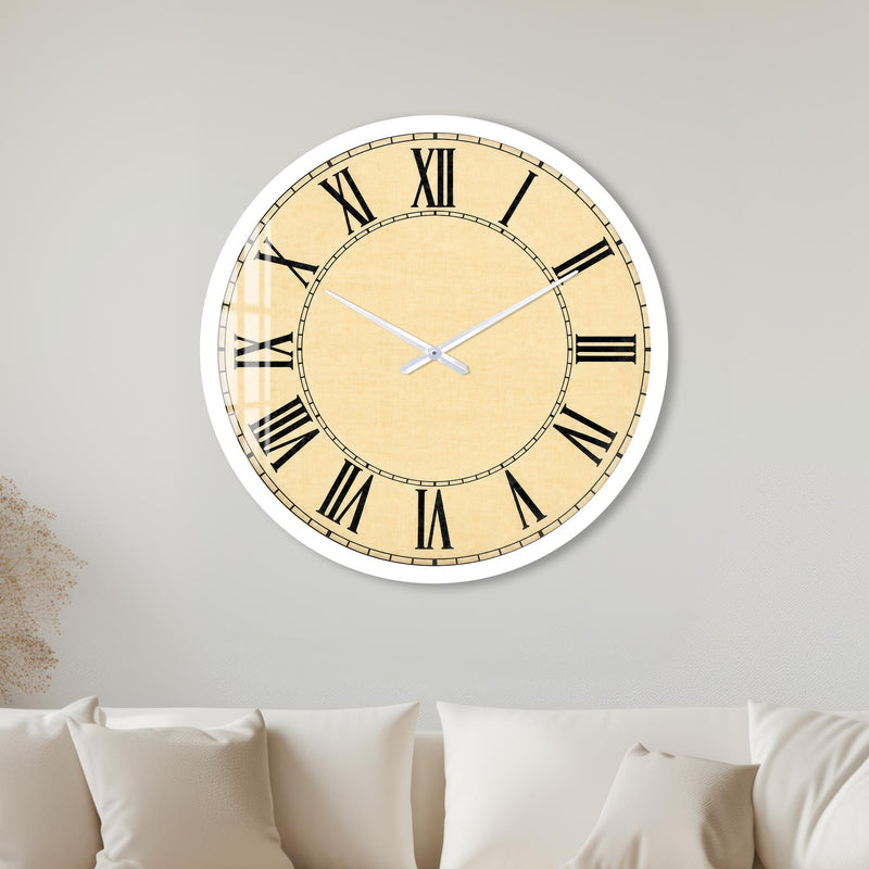 Vintage Roman Numerals with white frame