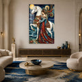 Artronauts Glass Print Moonlit Dragon Rider Glass Wall Art