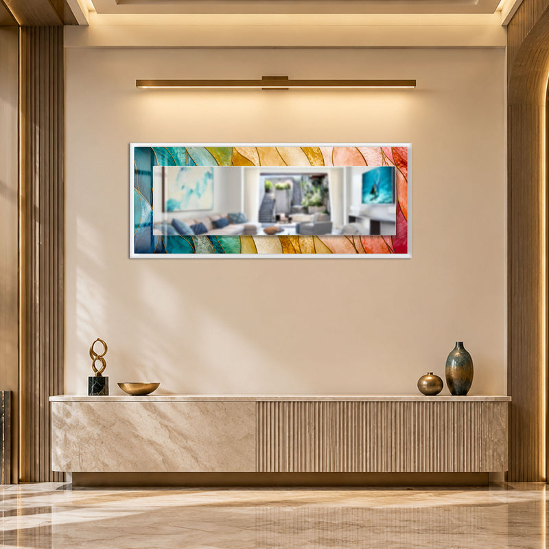 Prismatic Leaf Mosaic with white frame