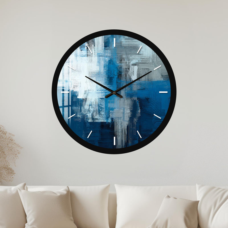 Blue Brushwork with black frame
