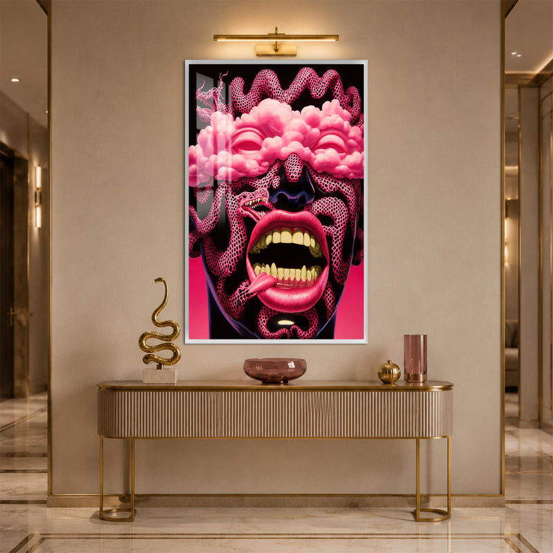 Neon Serpent Dream with white frame