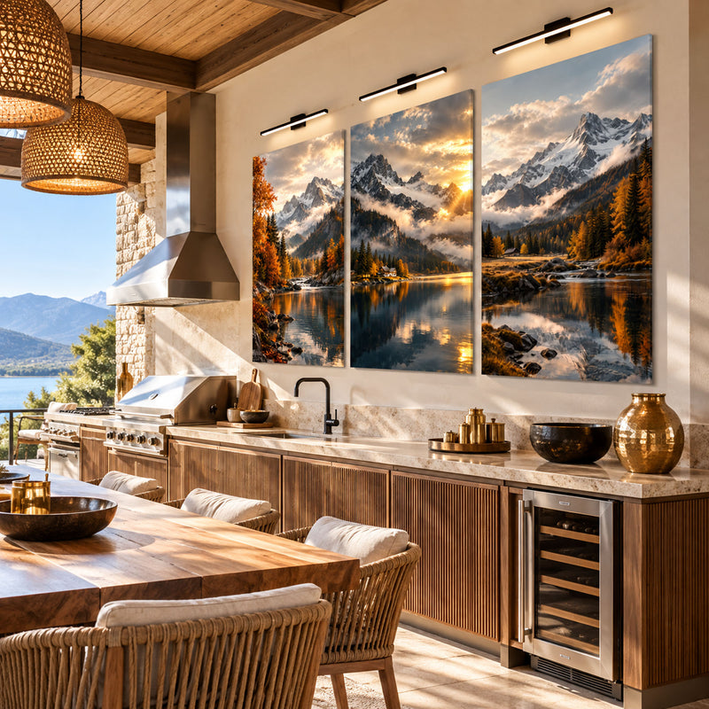 Autumn Alpine Lake lifestyle view