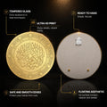 Shahada All-Gold Medallion — tempered glass, ultra HD print, ready to hang
