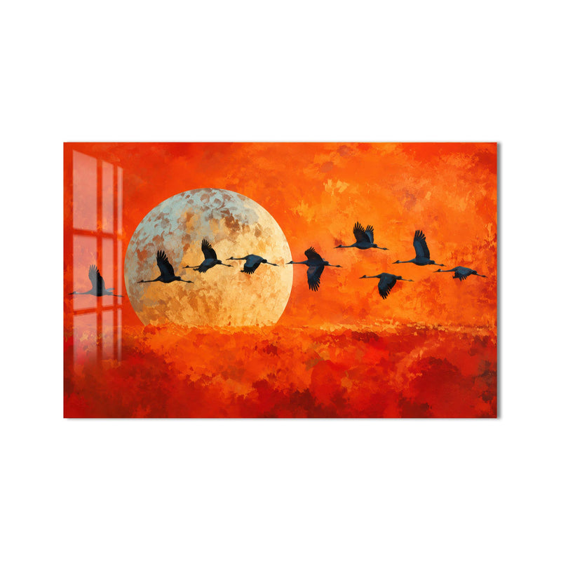 Moonlit Crane Migration product shot on white background