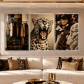 Leopard Luxury with silver frame