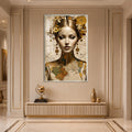Cartographic Muse with silver frame