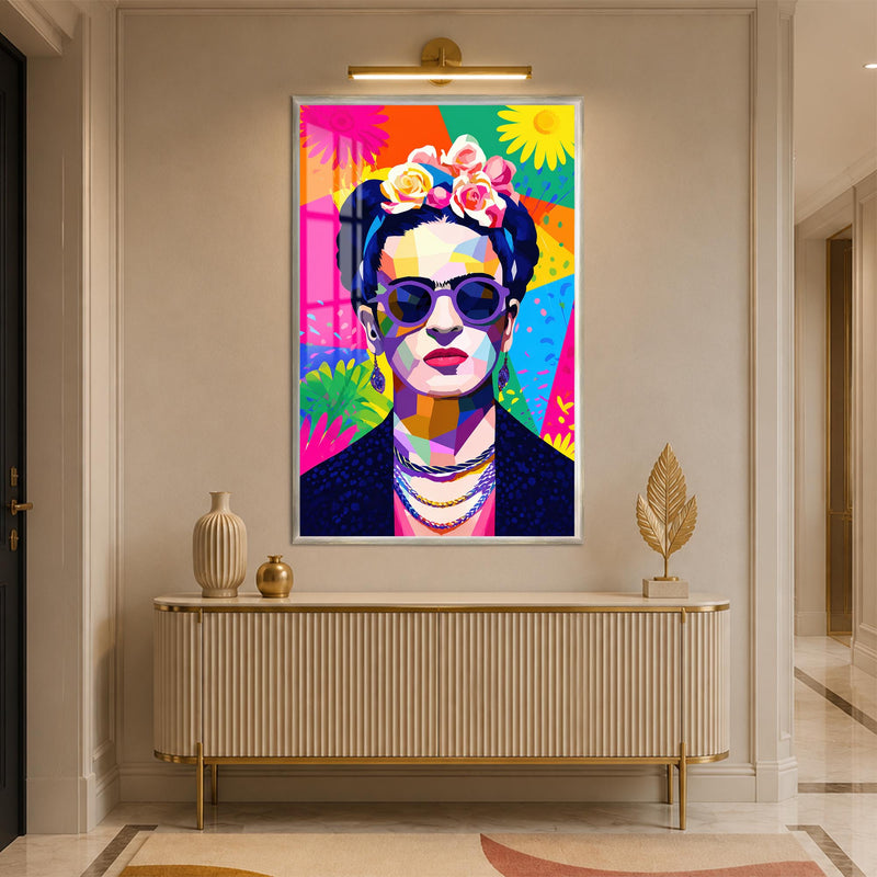 Frida In Full Color with silver frame