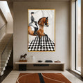 Modern Dressage with gold frame
