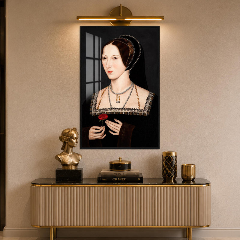 Tudor Rose Portrait with black frame