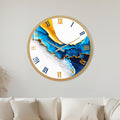 Blue Agate Elegance with gold frame