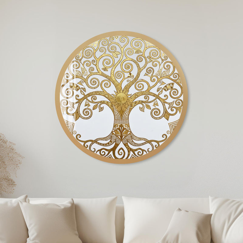 Golden Tree Of Life with gold frame