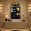 Gilded Cosmic Dreams with gold frame