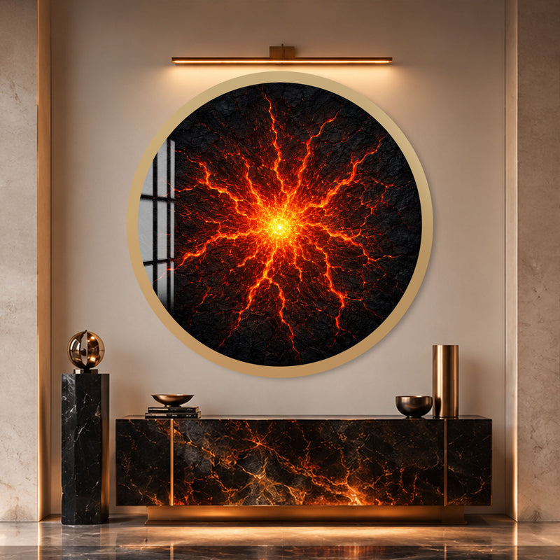 Molten Earth with gold frame