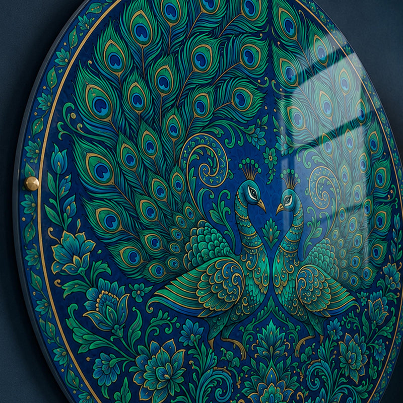 Peacock Pair Heart Medallion lifestyle view