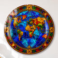 Stained Glass World Map lifestyle view