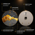 Gilded Stone — tempered glass, ultra HD print, ready to hang
