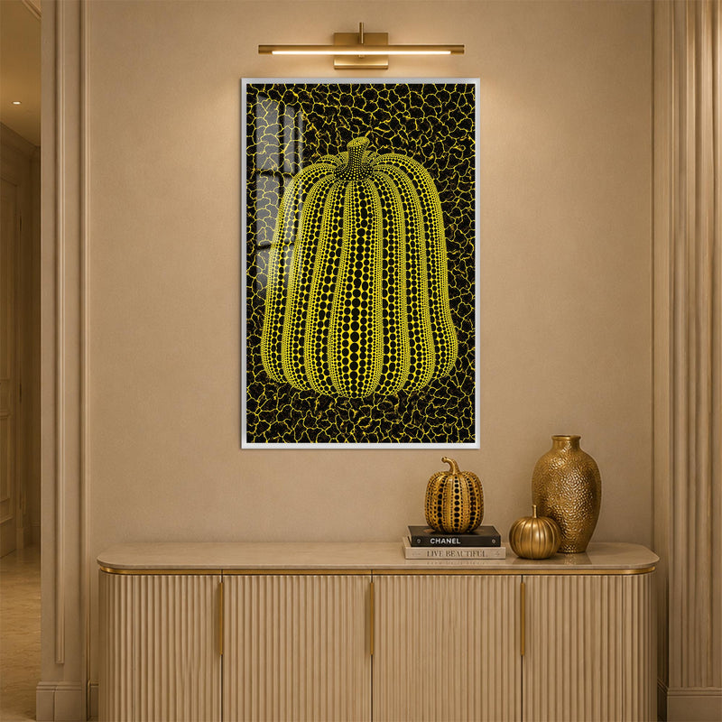 Dotted Golden Pumpkin with white frame