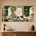Mediterranean Café with gold frame