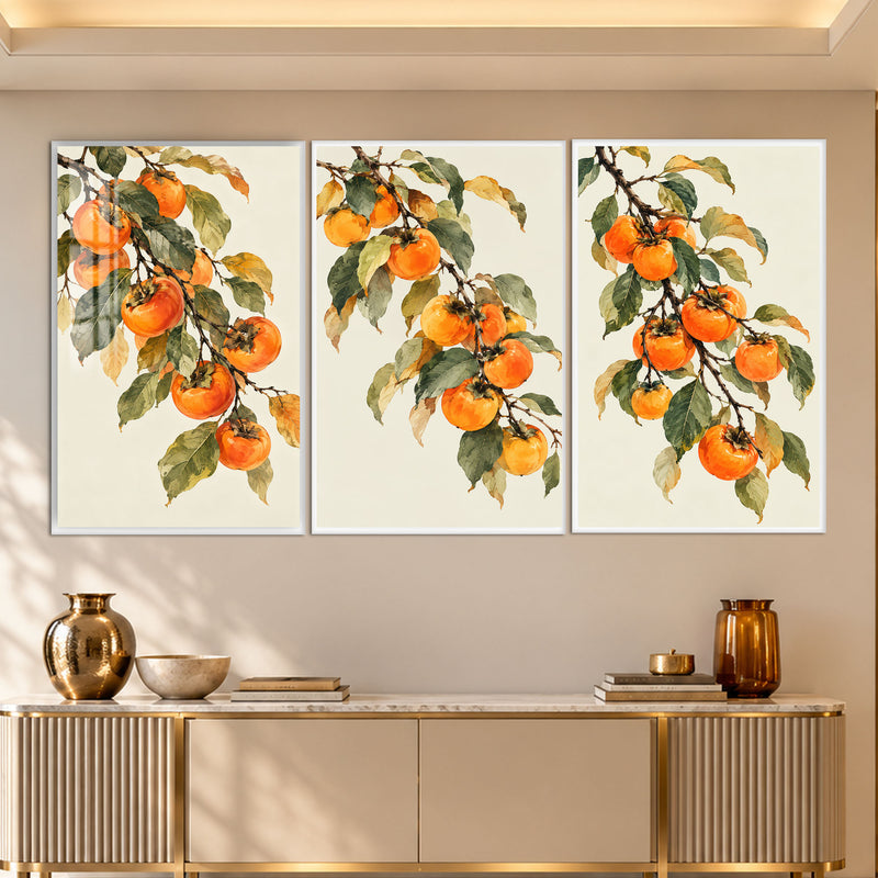 Persimmon Branch with white frame