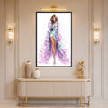 Lavender Runway Muse with black frame