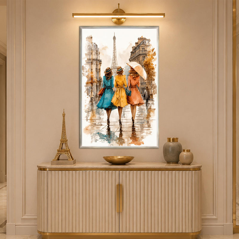 Parisian Rainy Day with silver frame