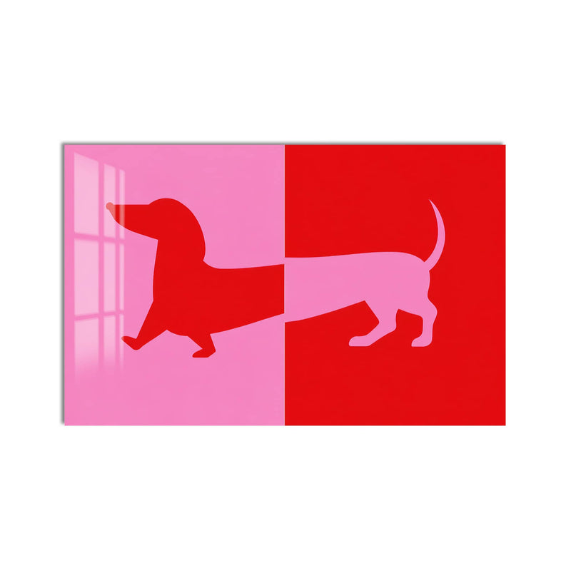 Artronauts Glass Print Pop Art Dachshund Glass Wall Art