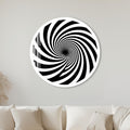 Monochrome Spiral Illusion with white frame