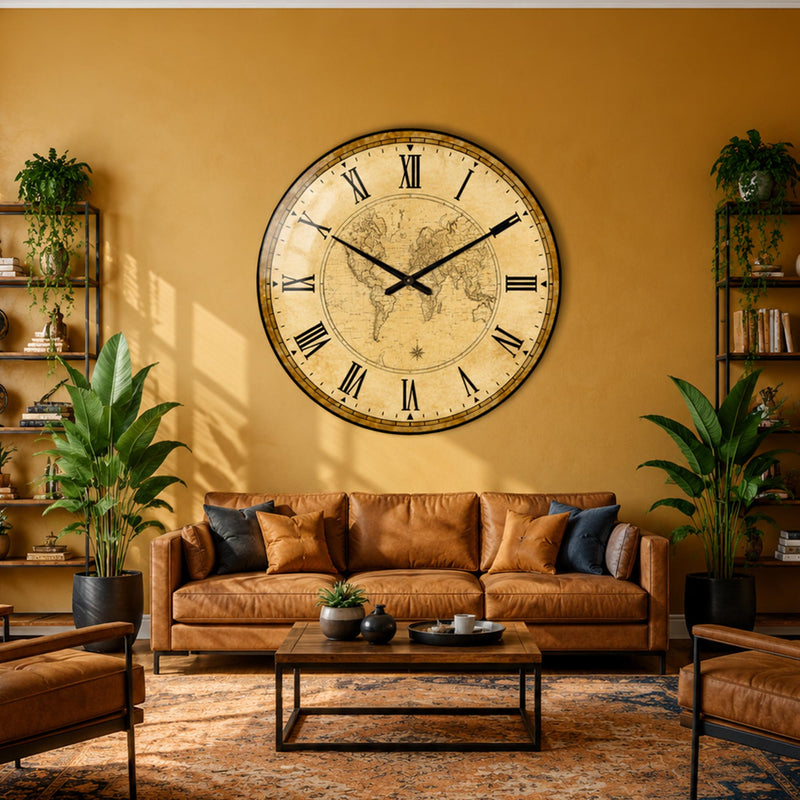 Vintage World Map lifestyle view