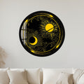 Celestial Sun And Moon with black frame