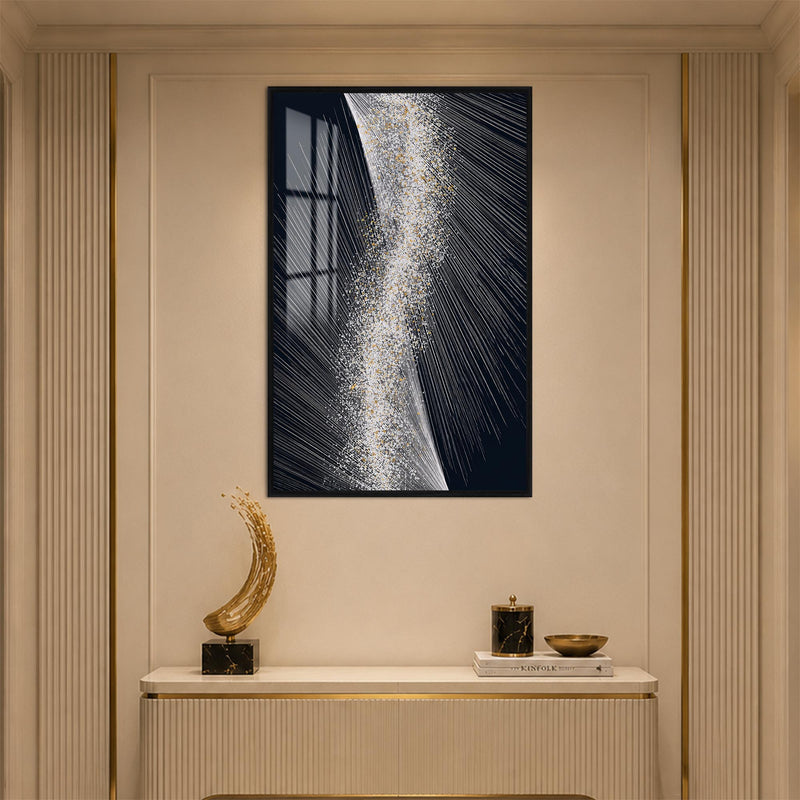 Silver Light Cascade with black frame