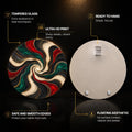 Gilded Emerald Vortex — tempered glass, ultra HD print, ready to hang