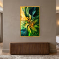 Emerald Golden Bloom with gold frame