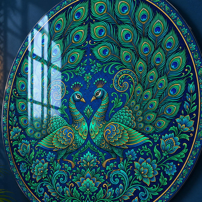 Peacock Pair Heart Medallion lifestyle view