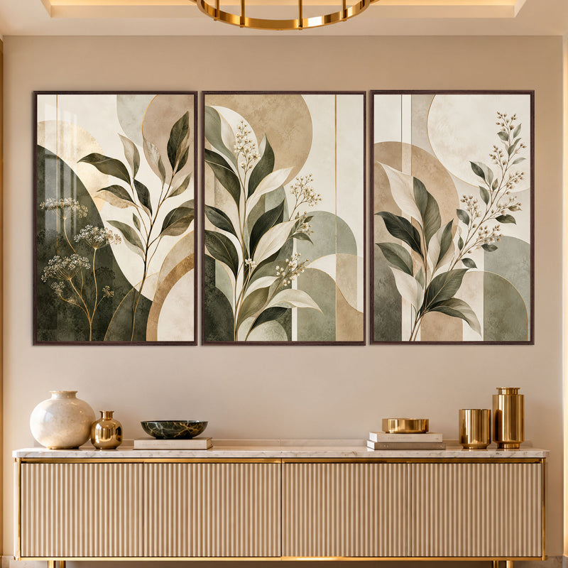 Botanical Harmony with walnut frame